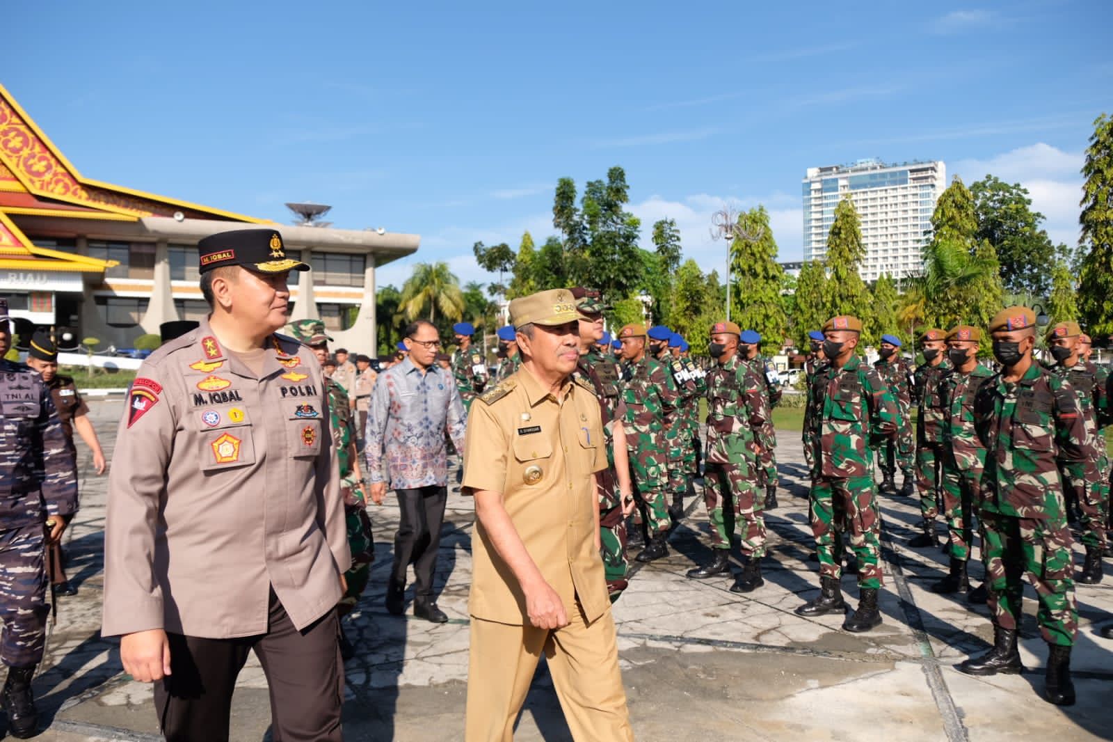 Bersama Forkopimda, Kapolda Riau Irjen Moh Iqbal Pimpin Apel Kesiapsiagaan Atasi Bencana